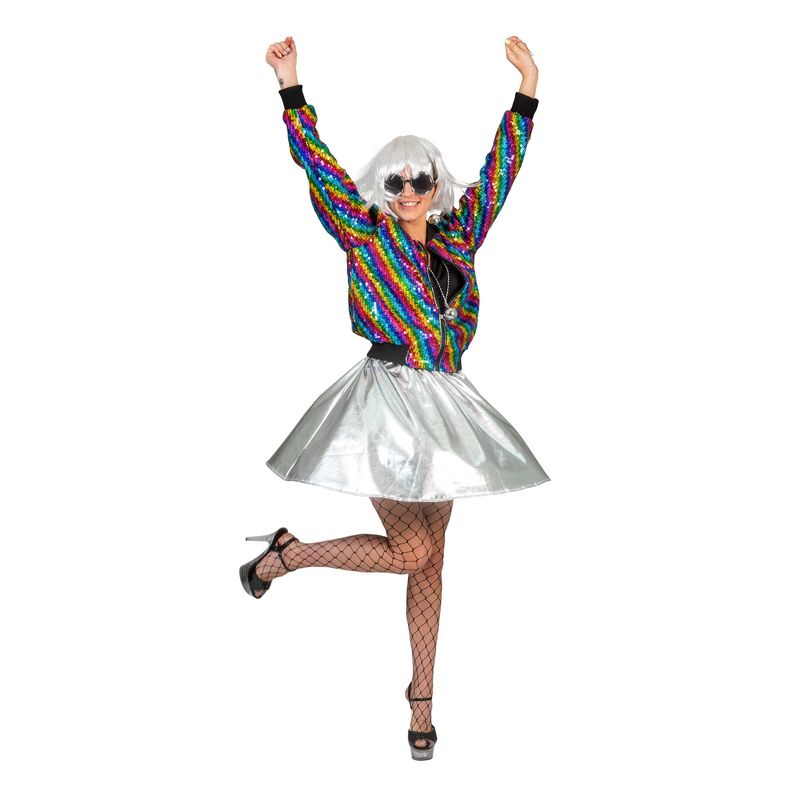 Discorock Lamee mit Falten silber