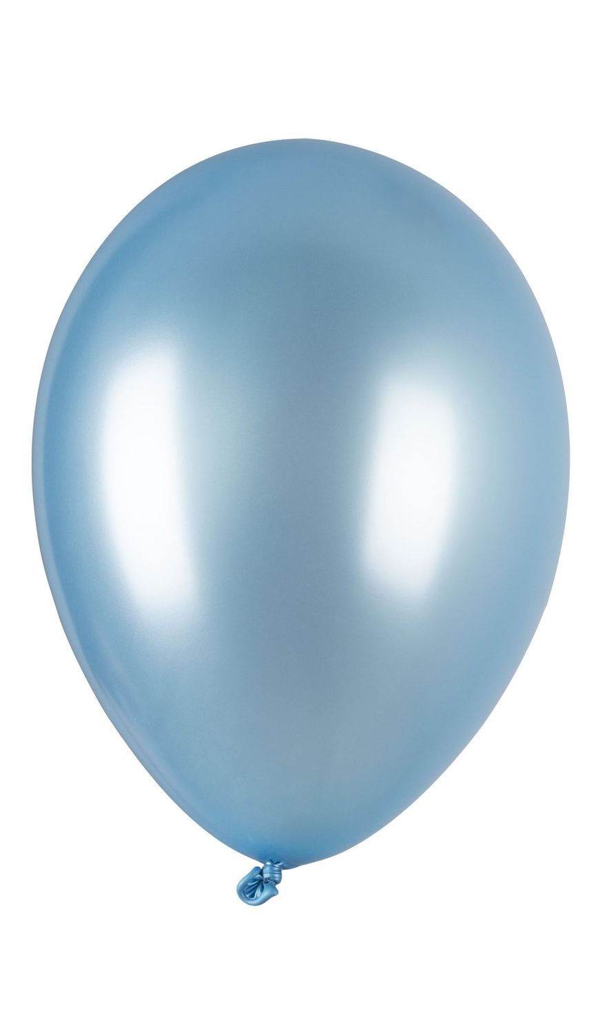 100 Uni Luftballons Metallic Hellblau 30cm