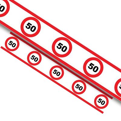 Absperrband Zahl 50 Verkehrsschild Absperrband Zahl 50 Verkehrsschild