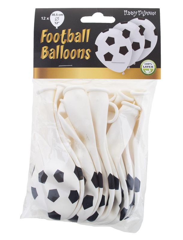 12 ballonnen 30cm voetbal