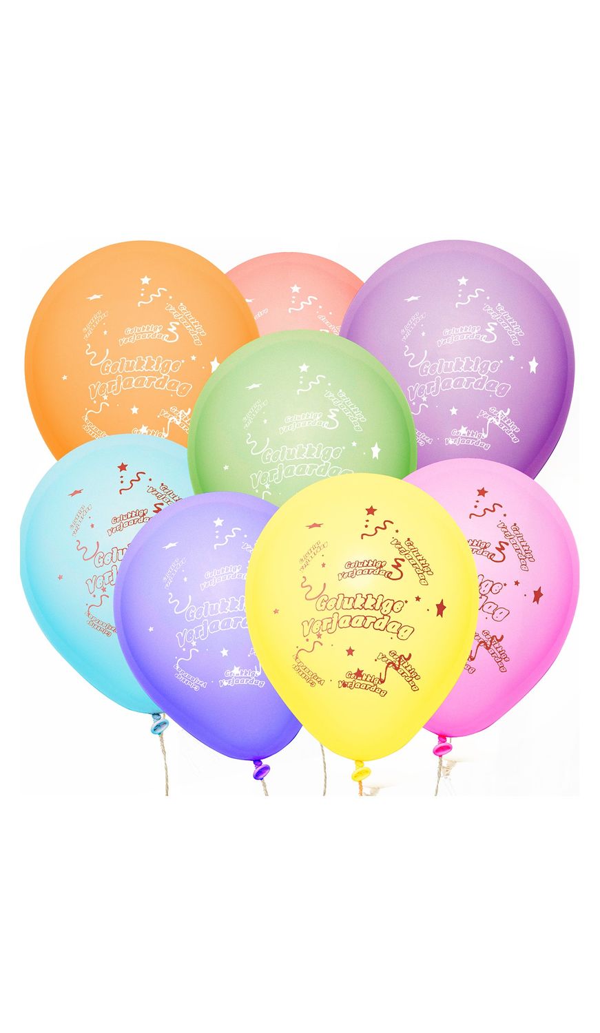 20 Ballons Gelukkige Verjaardag 22cm