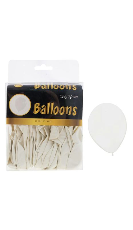 40 Latexballons 25cm Weiß