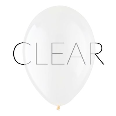 100 Uni Luftballons Transparent 30cm