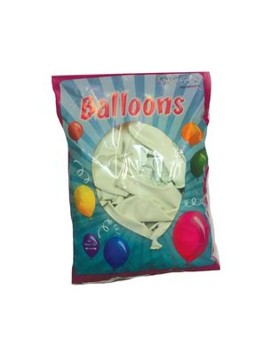 100 Uni Luftballons Weiß 30cm