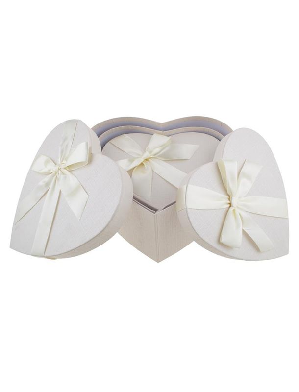 3 Geschenkdozen hartvorm Wit