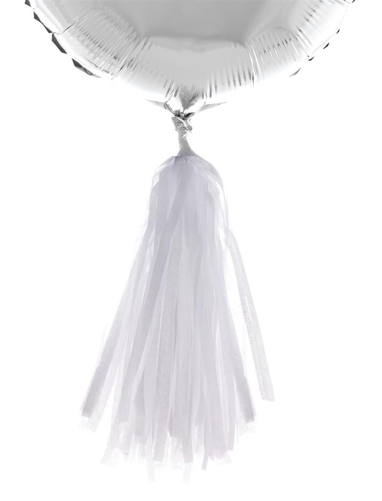 5 pompons voor ballonnen Wit 5 pompons voor ballonnen Wit