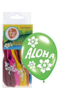 12 Luftballon Aloha Farbmischung 30cm