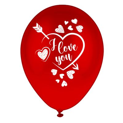 12 Luftballons I LOVE YOU 30cm