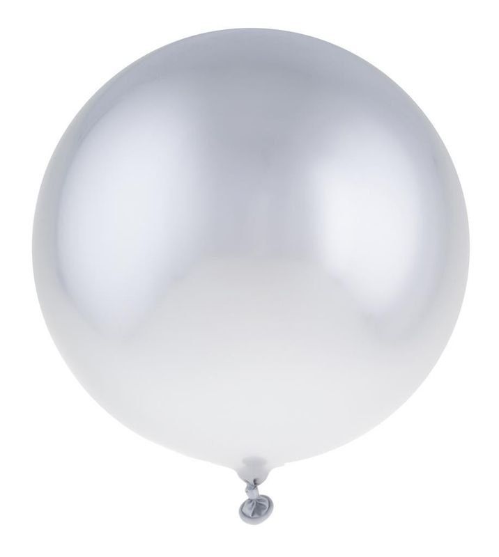 12 ronde ballonnen 35cm chroom Zilver 12 ronde ballonnen 35cm chroom Zilver
