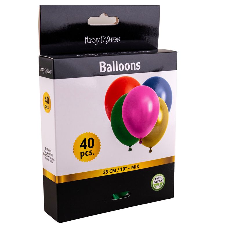 40 ballonnen 25cm Multi