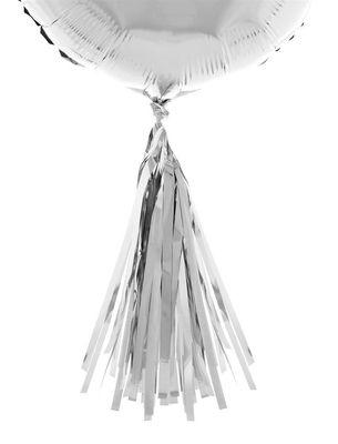 5 pompons voor ballonnen Zilver 5 pompons voor ballonnen Zilver