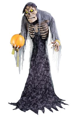 Animiertes Skelett-Reaper mit Kürbis 210cm