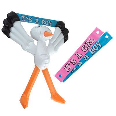 Aufblasbare Fensterdeko Storch 70cm Aufblasbare Fensterdeko Storch 70cm