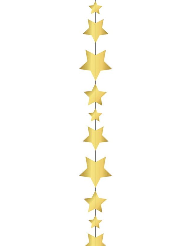 Ballonlint sterretjes  2 m Goud