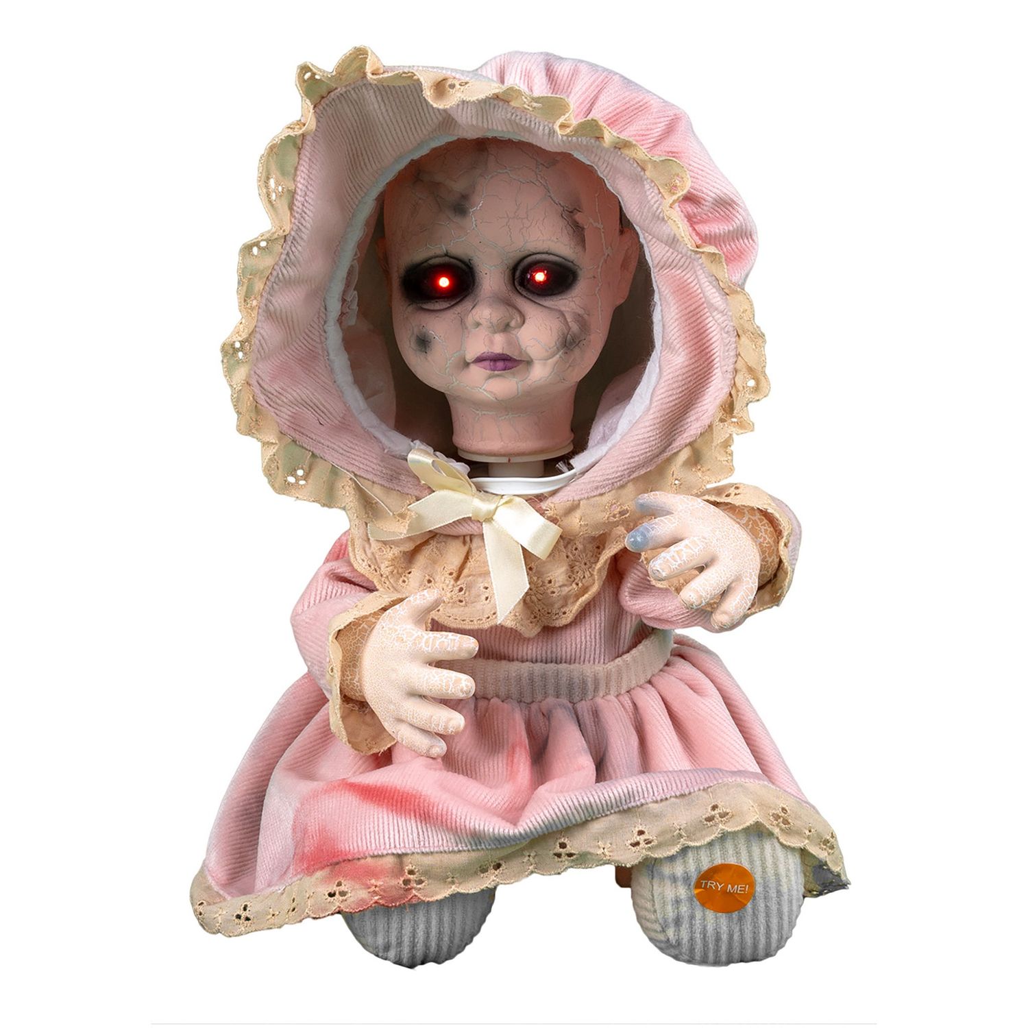 Animiertes Vintage Puppe mit Drehkopf 30cm