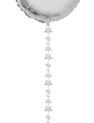 Ballonband Stern Silber 200cm