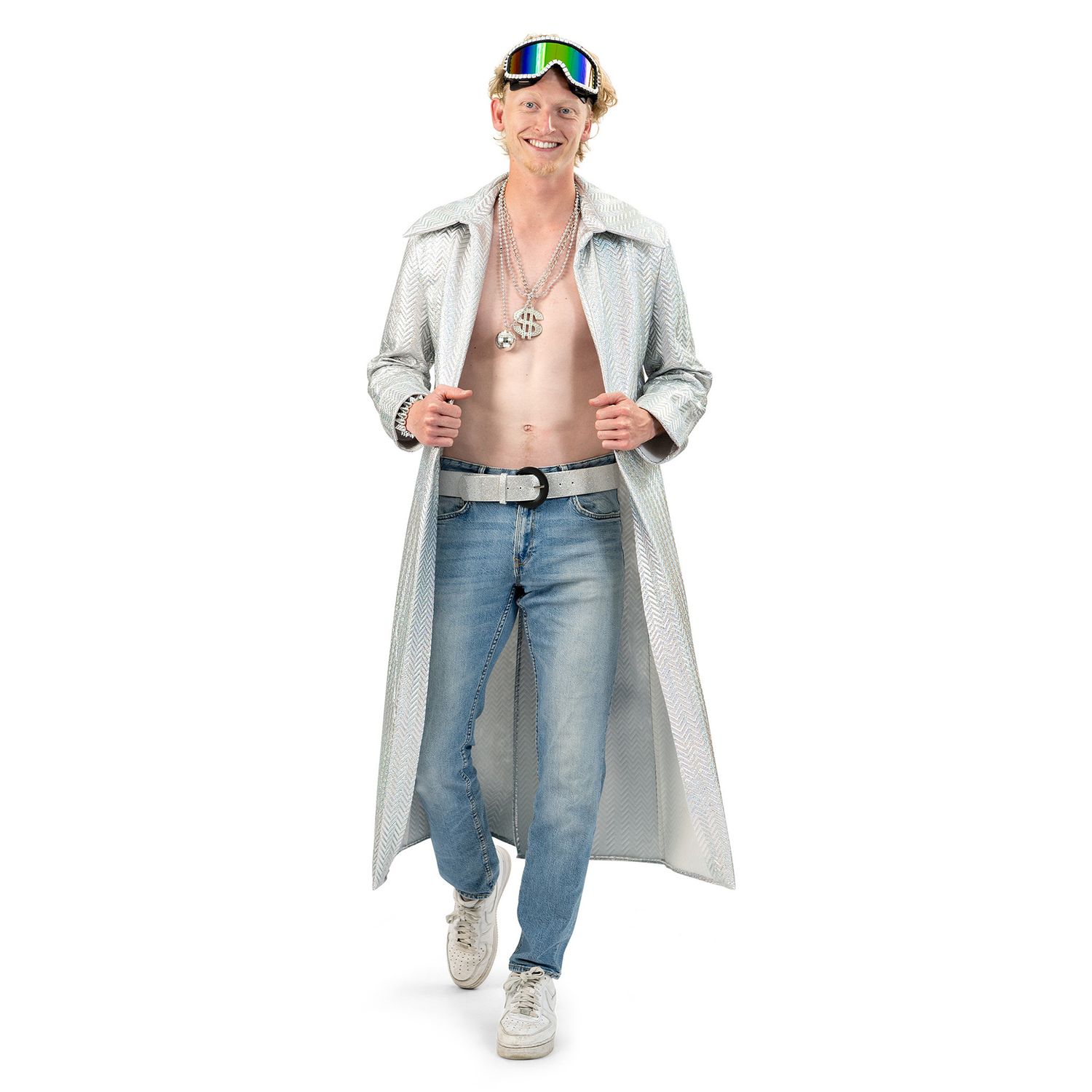 Silberner Burning Man Jacke Silberner Burning Man Jacke