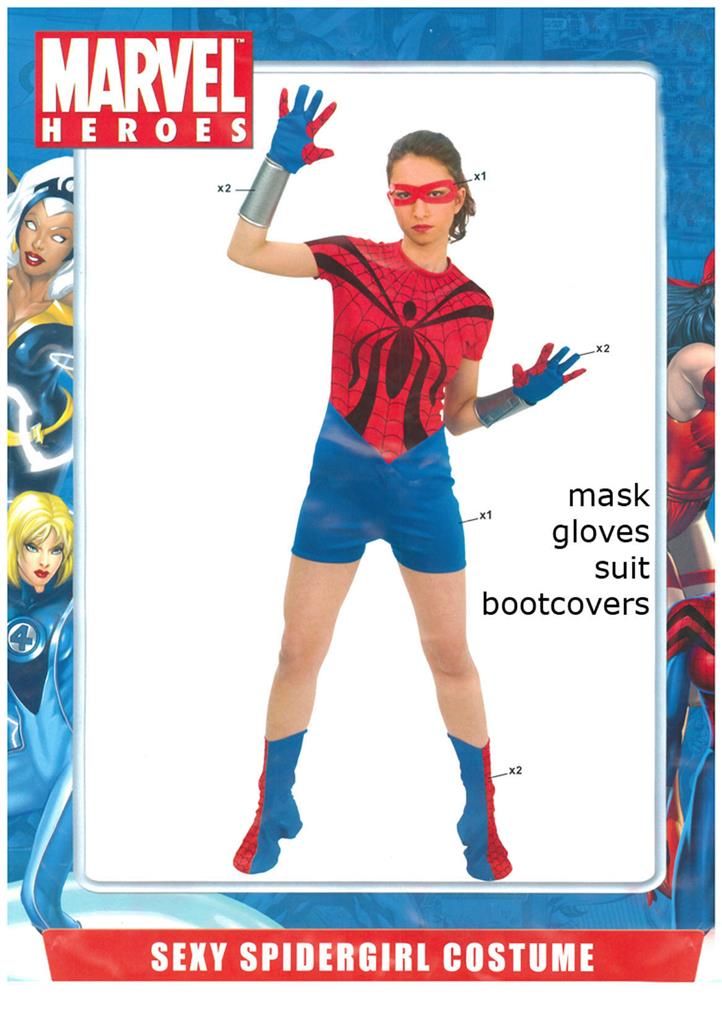 Spidergirl Kostüme 5-tlg. Damen