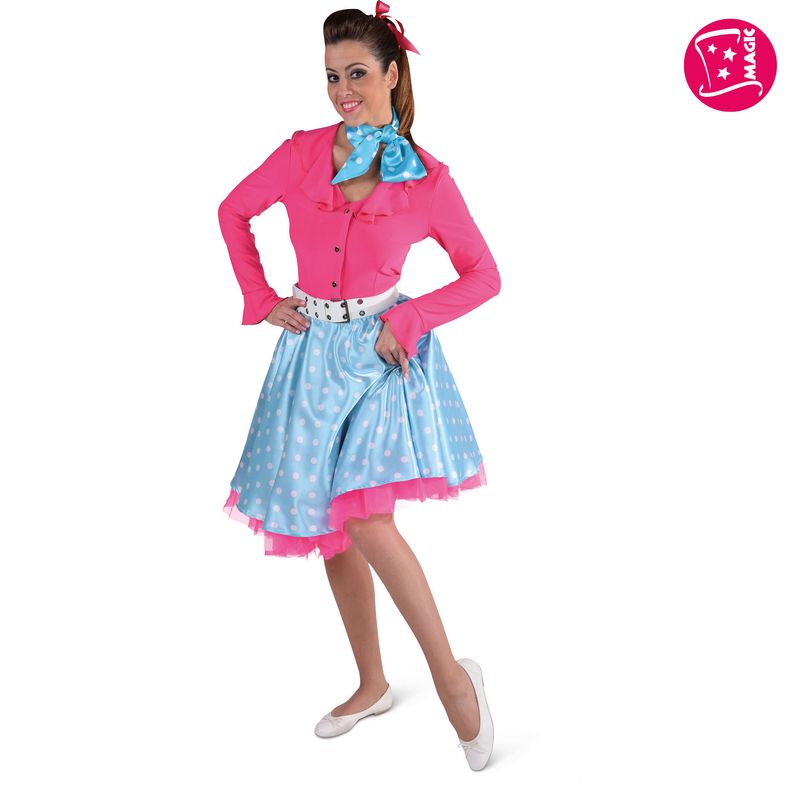 Rock'n'Roll Rock türkis/weiß