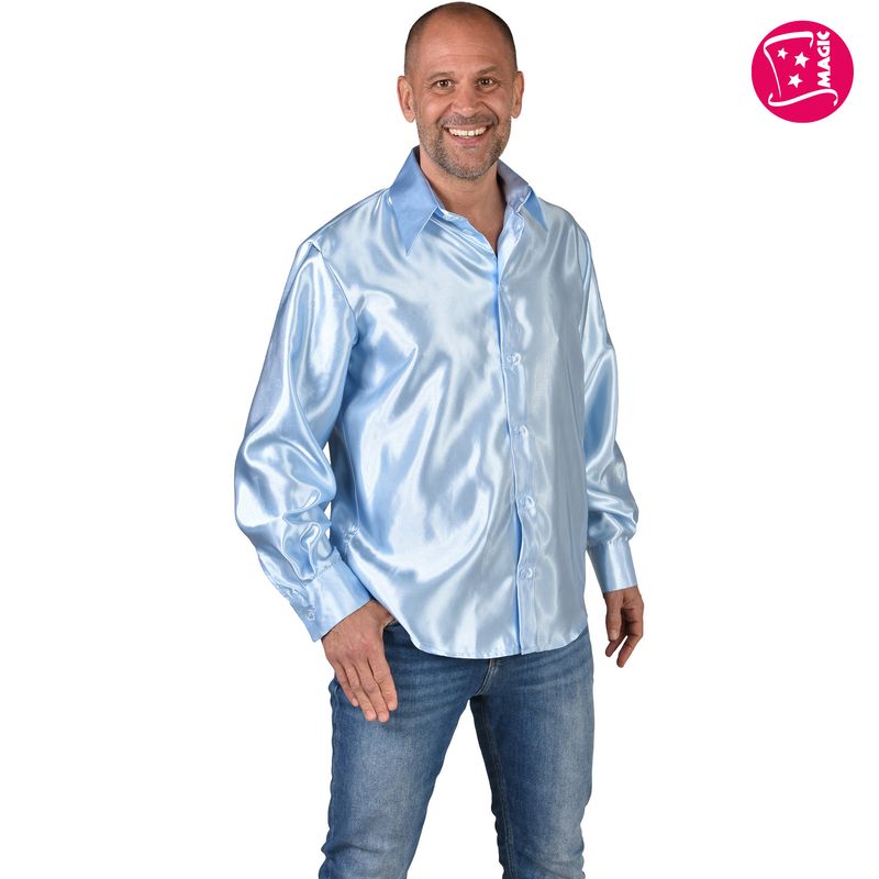 Hemd Satin Uni Baby Blau Hemd Satin Uni Baby Blau