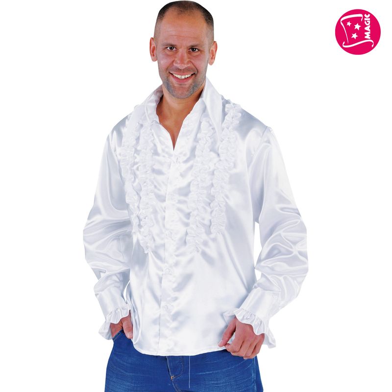 Rüschenhemd Weiß