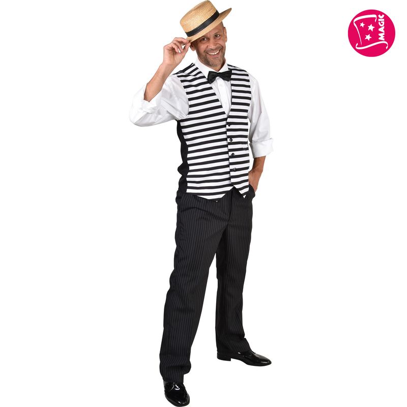 Weste Streifen schwarz/weiß