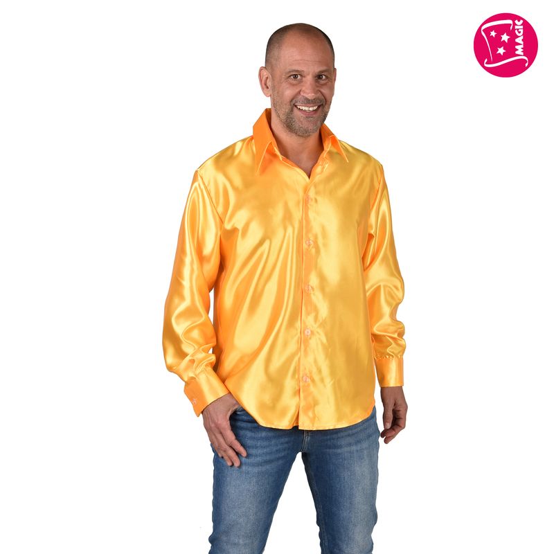 Hemd Satin Uni Gelb Hemd Satin Uni Gelb