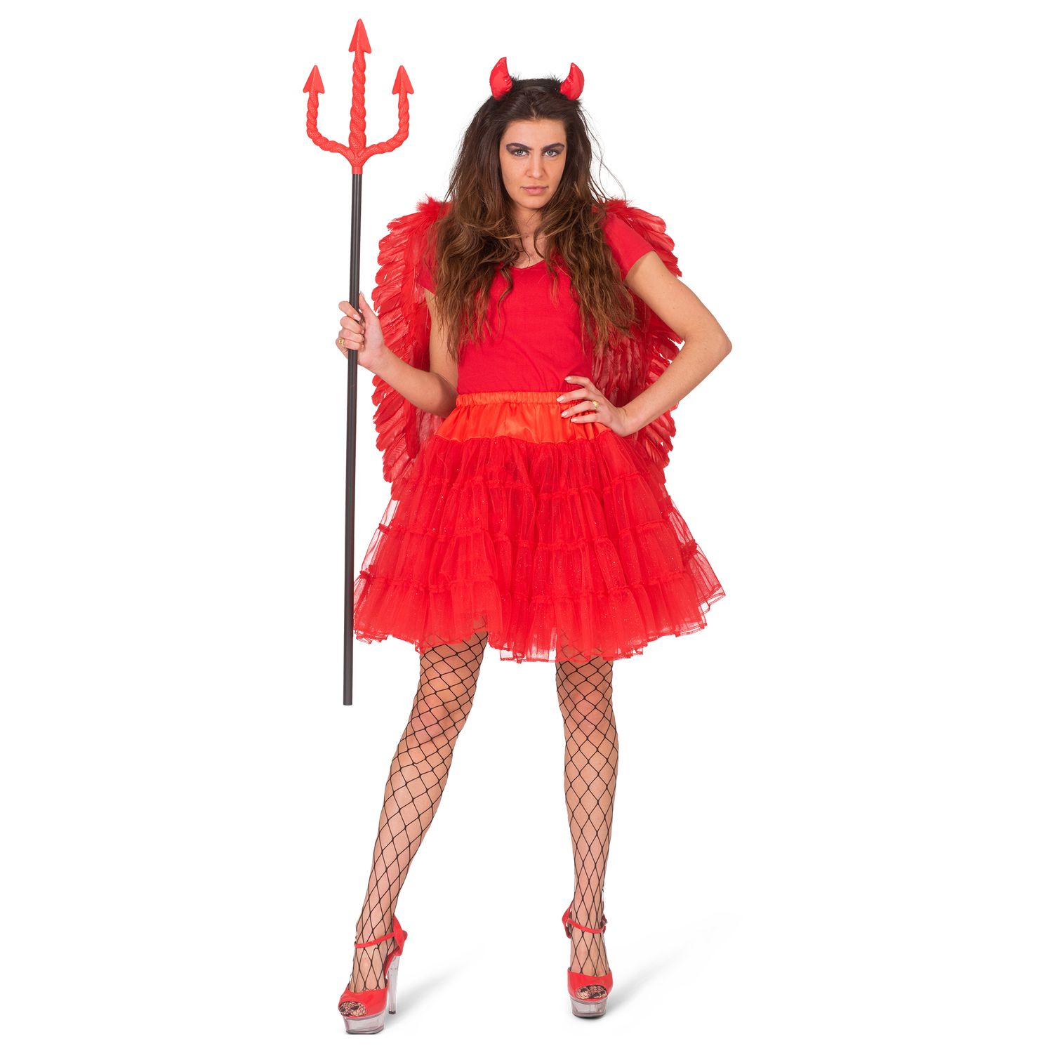 Petticoat Glitzer Rot Damen