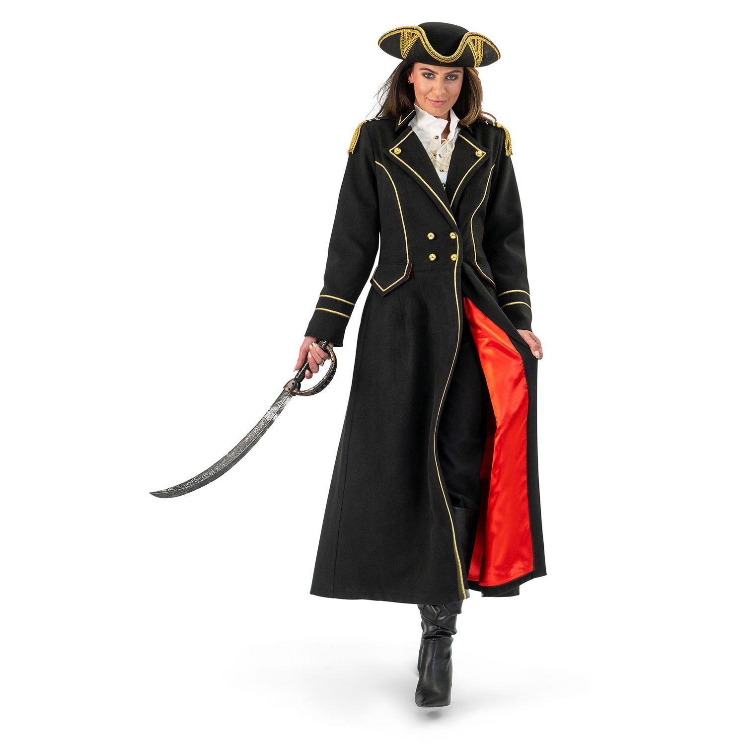 Luxusmantel Piratenkapitän Liv Damen