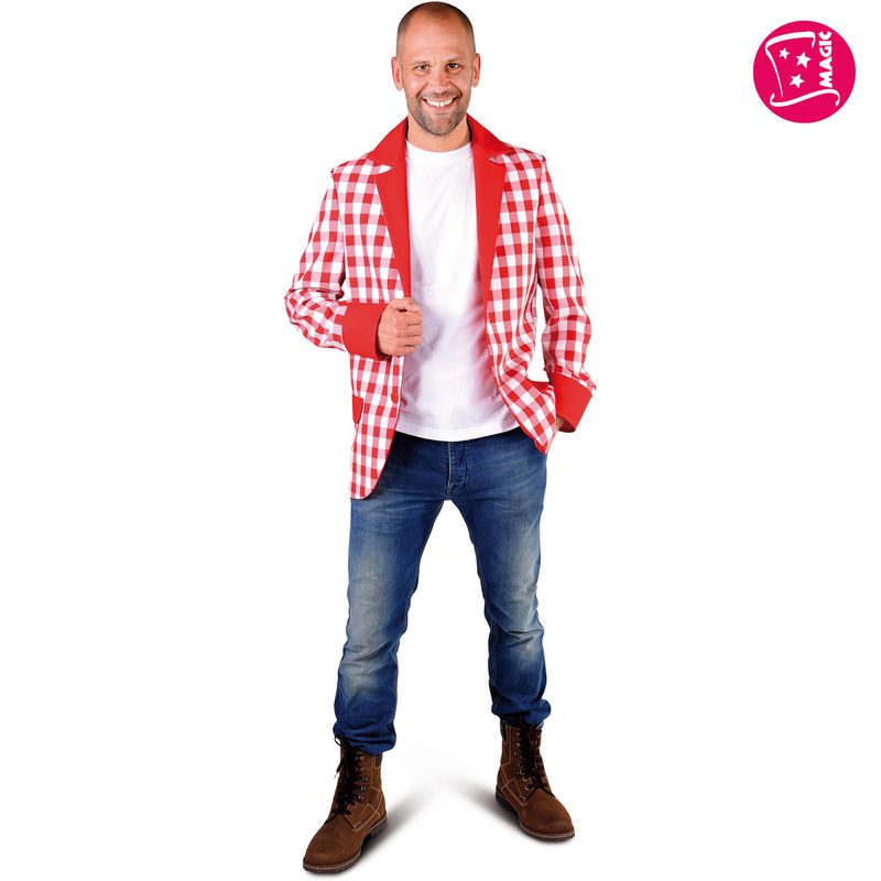 Sakko Karriert Rot/Weiß Sakko Karriert Rot/Weiß