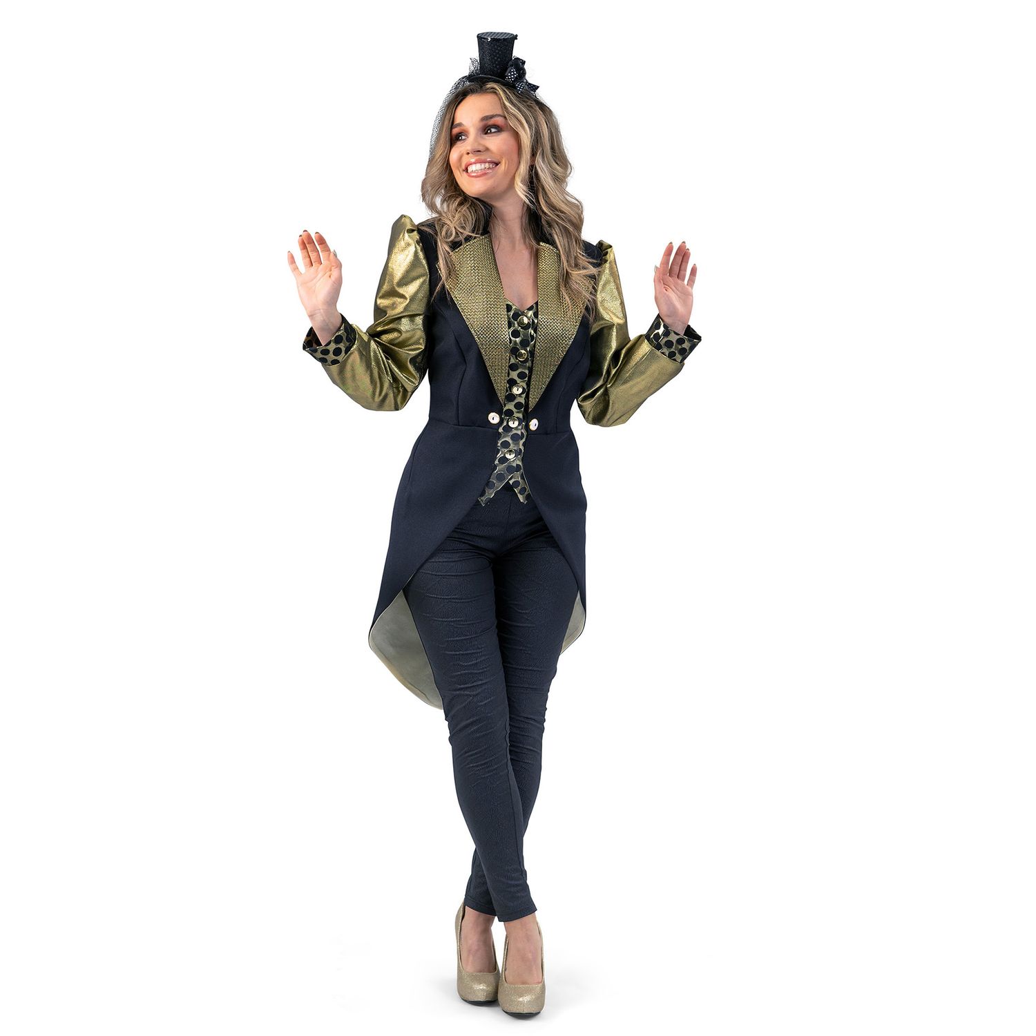 Zwart/Gouden Slipjas Tally Dames