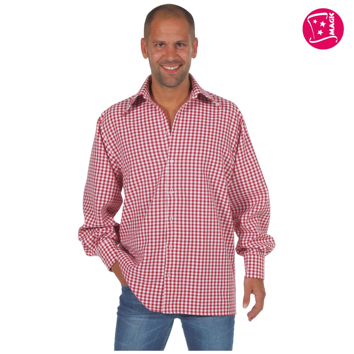 Hemd karriert rot/weiß