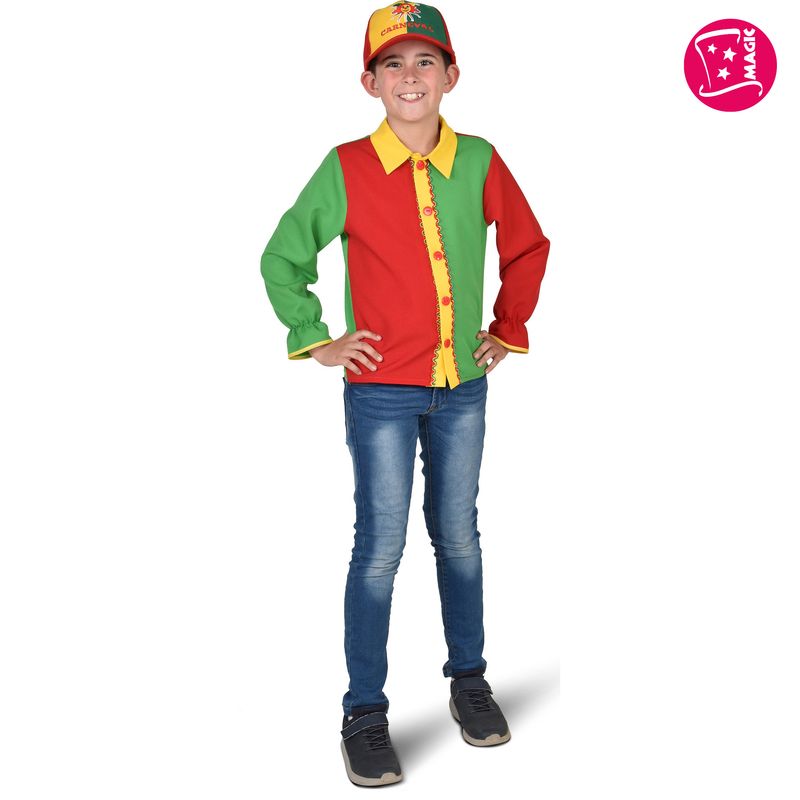 Shirt rot/gelb/grün