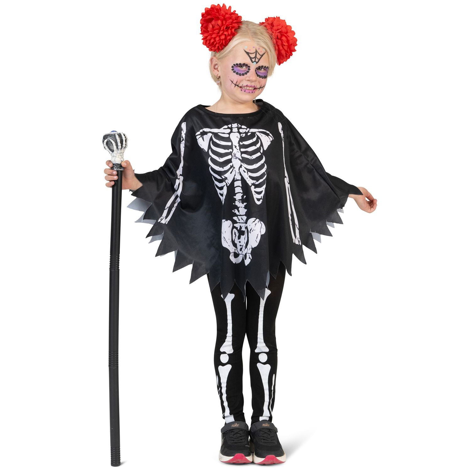 Skelet vleermuis Poncho Kinderen Skelet vleermuis Poncho Kinderen