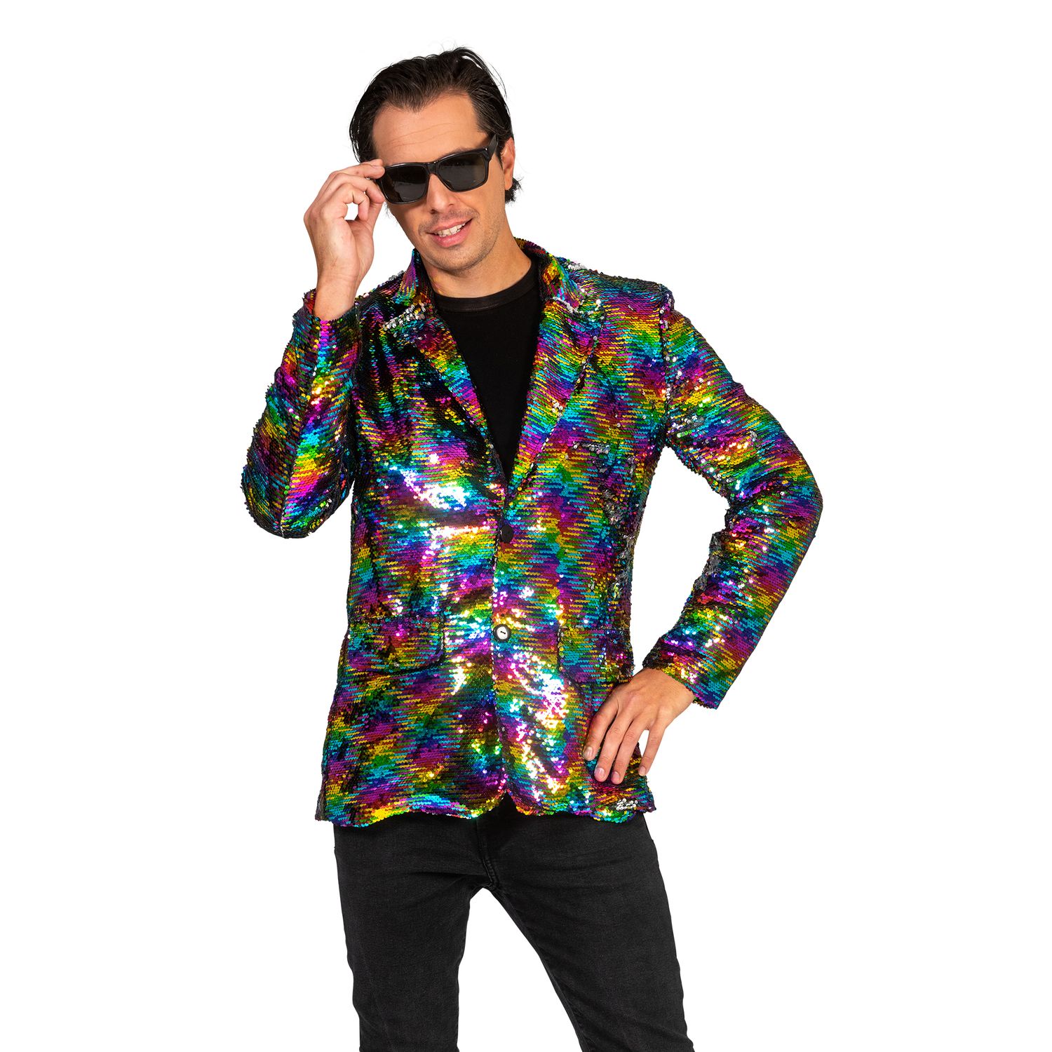 Regenboge Sparkle Sakko Männer