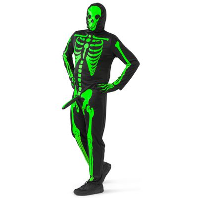 Jumpsuit Skelett Grün