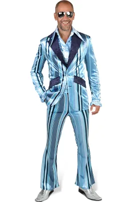 70's Anzug Streifen Blau 70's Anzug Streifen Blau