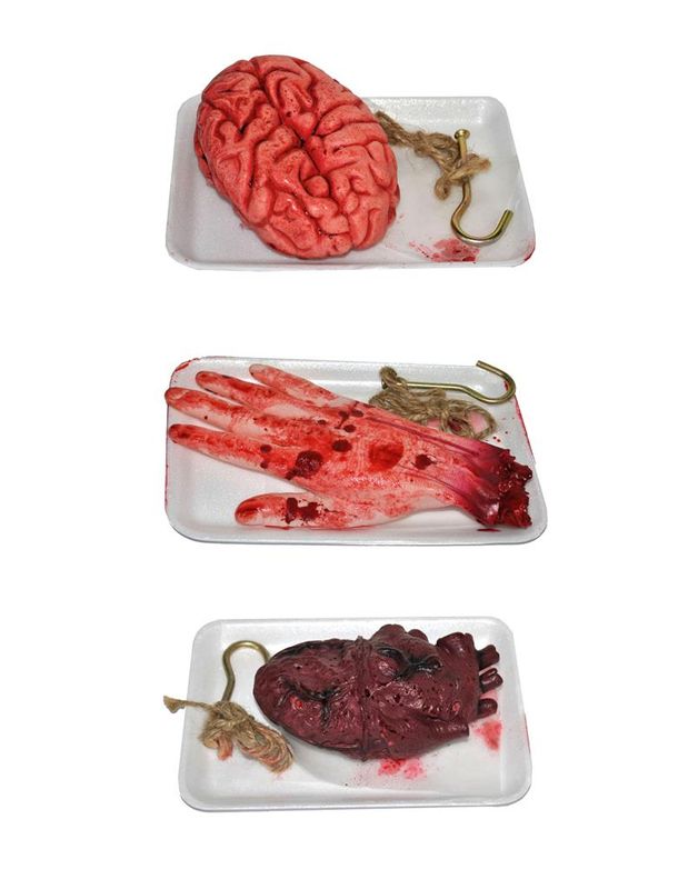 Teller mit Herz, Hand, oder Gehirn