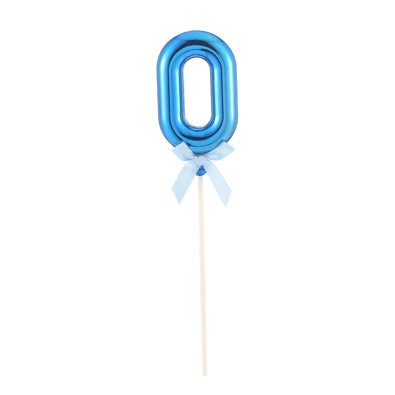 Topper für Kuchen Zahl 0 blau