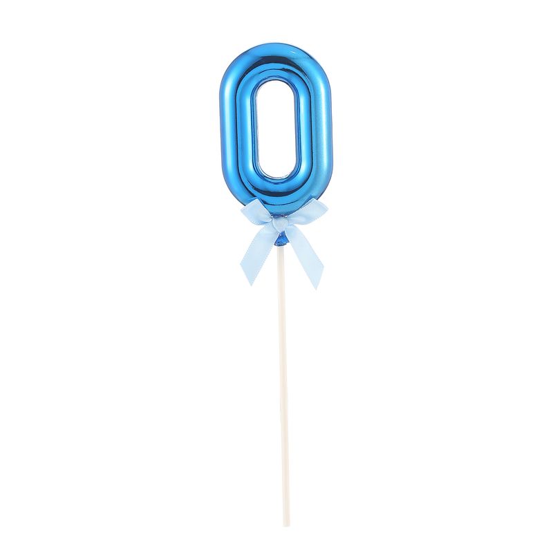 Topper für Kuchen Zahl 0 blau