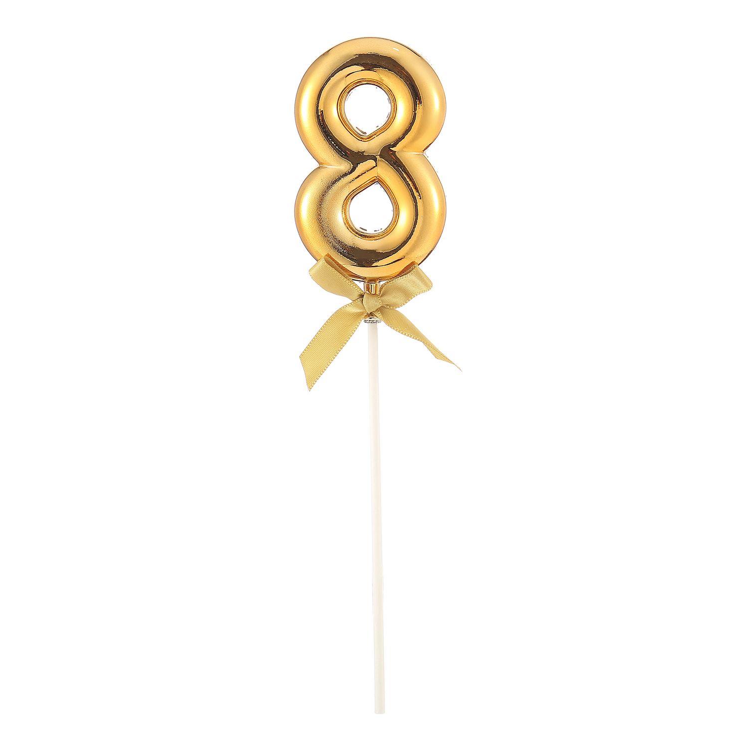 Topper voor taart cijfer 8 goud Topper voor taart cijfer 8 goud