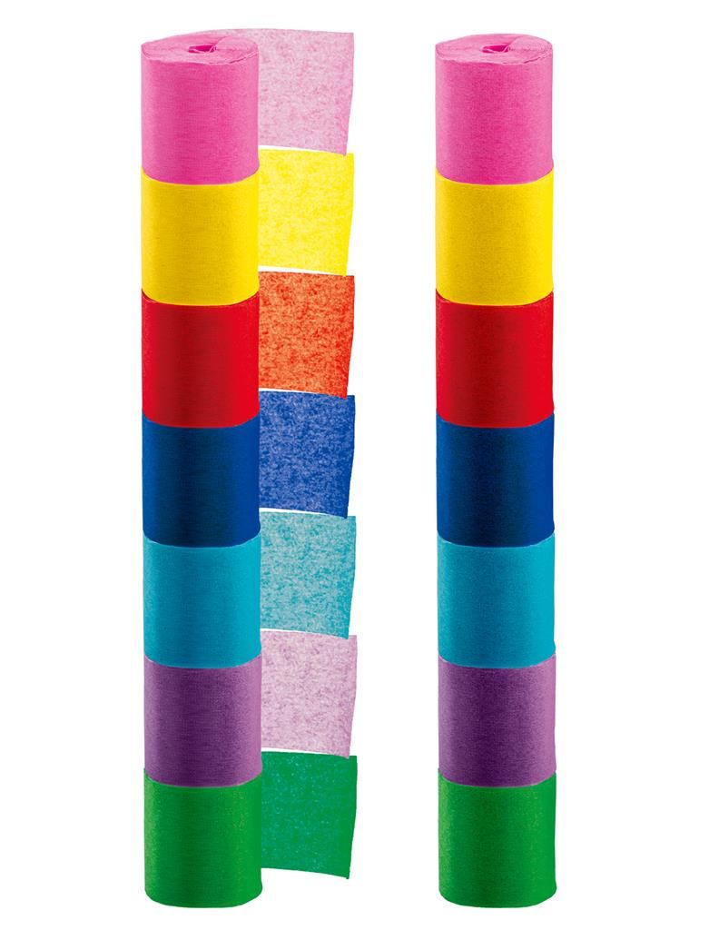 Streamer 20 Rollen 500 x 2 cm Bunt Streamer 20 Rollen 500 x 2 cm Bunt
