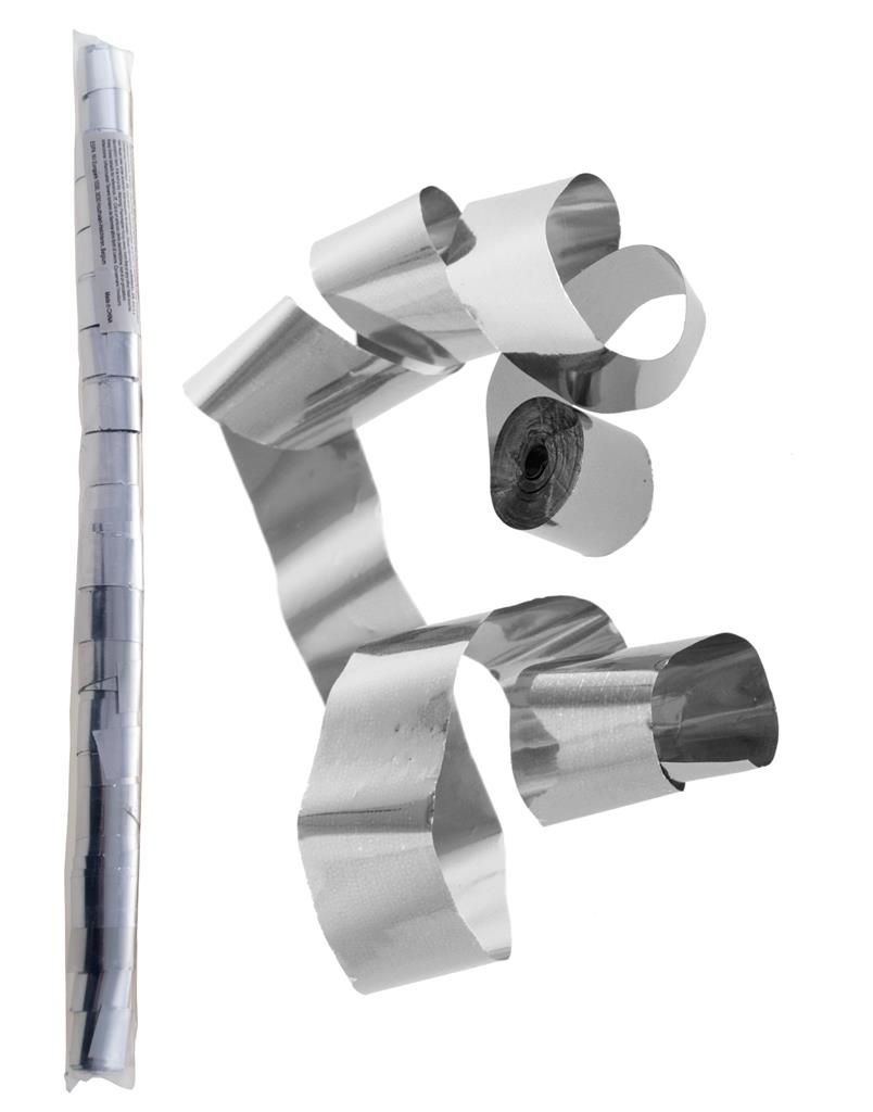 Streamer 20 Rollen 500 x 2 cm Zilver