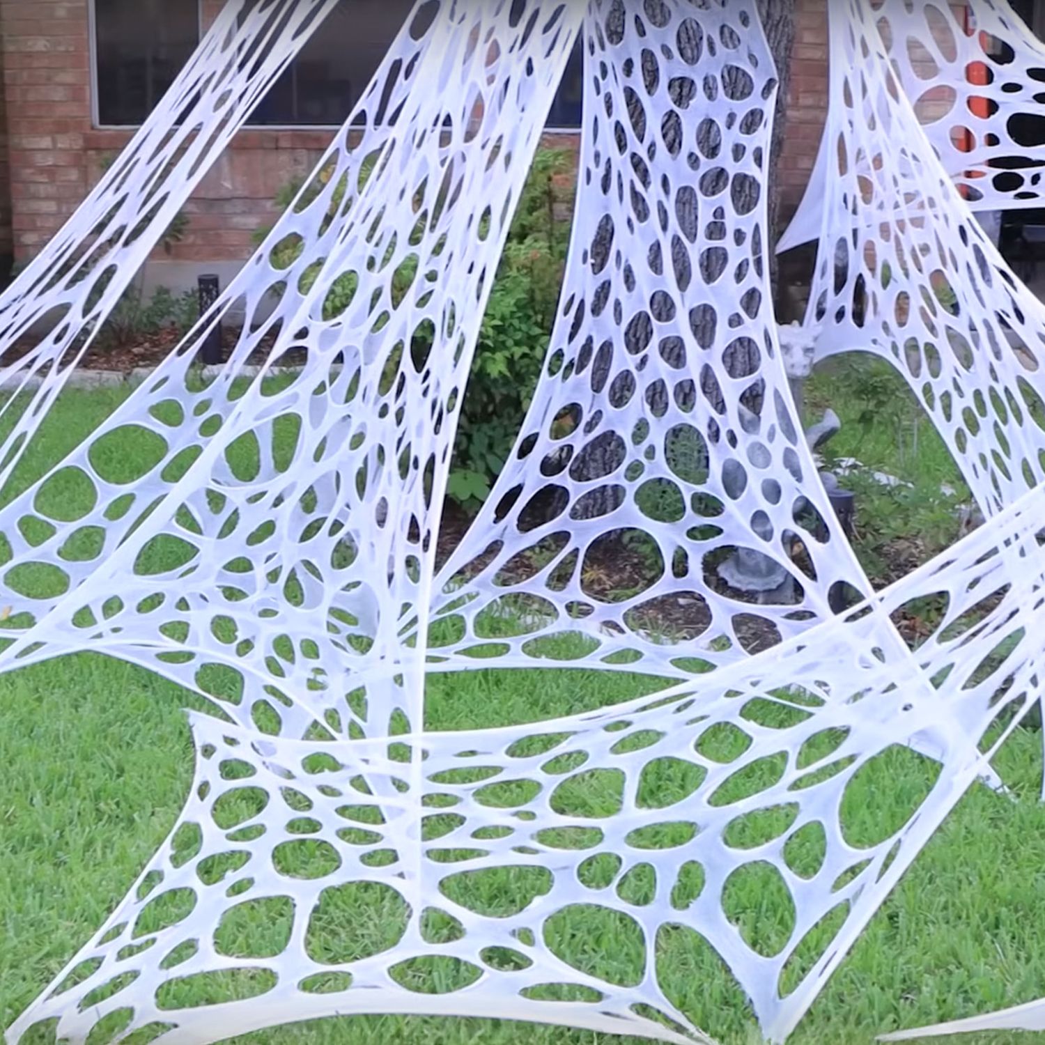 Spinnennetz 200 x 200 cm mit 13 Spinnen Spinnennetz 200 x 200 cm mit 13 Spinnen