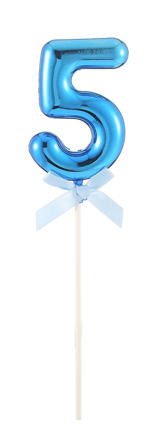 Topper für Kuchen Zahl 5 blau Topper für Kuchen Zahl 5 blau