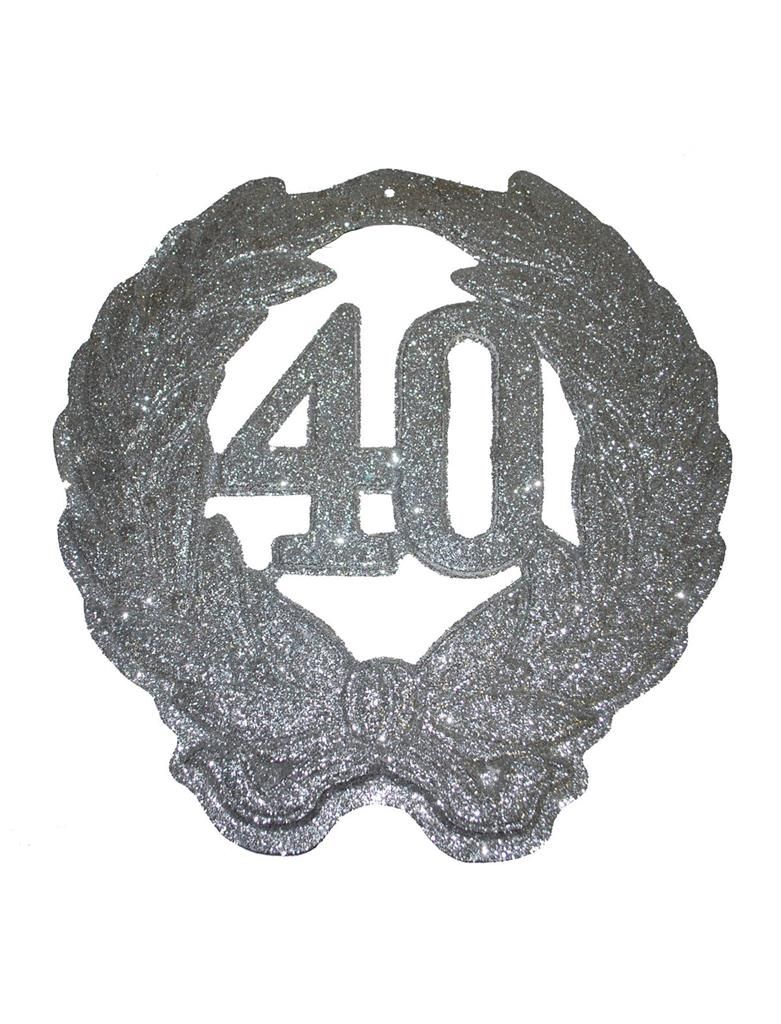 Wanddecoratie glitter 40 jaar Wanddecoratie glitter 40 jaar