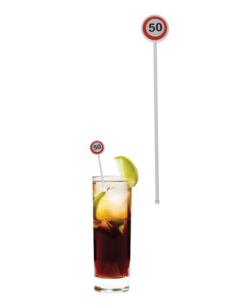 Cocktailrührstäbe 50. Geburtstag 12er-Pack Cocktailrührstäbe 50. Geburtstag 12er-Pack