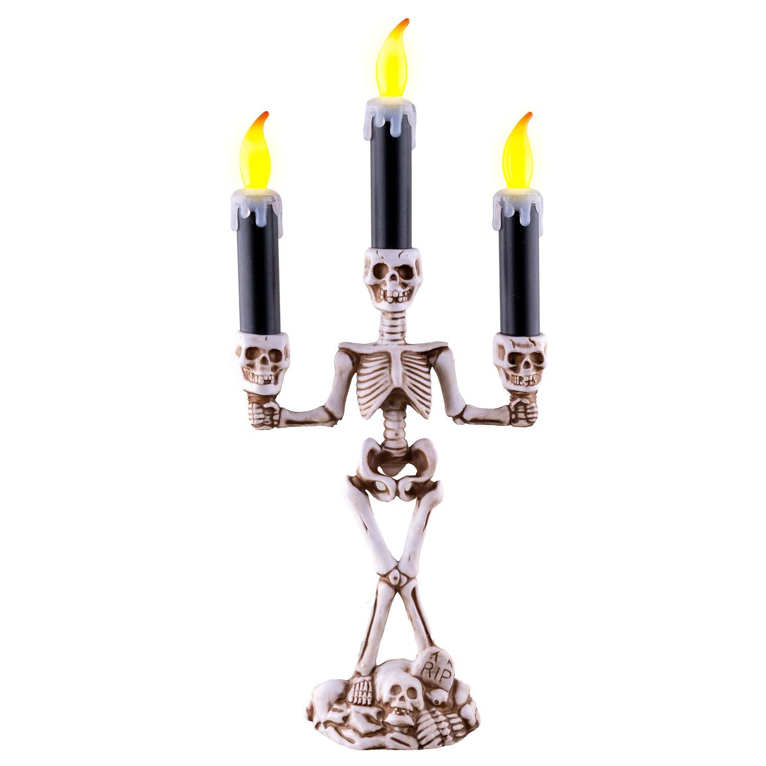 Skelett-Kerzenleuchter mit 3 LED kerzen Skelett-Kerzenleuchter mit 3 LED kerzen
