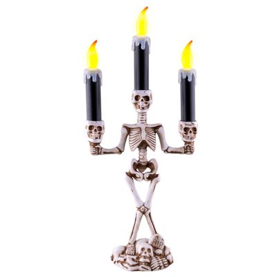 Skelett-Kerzenleuchter mit 3 LED kerzen Skelett-Kerzenleuchter mit 3 LED kerzen