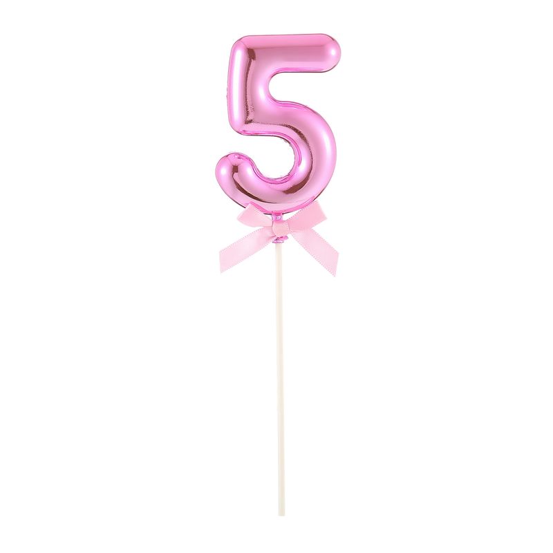 Topper für Kuchen Zahl 5 rosa